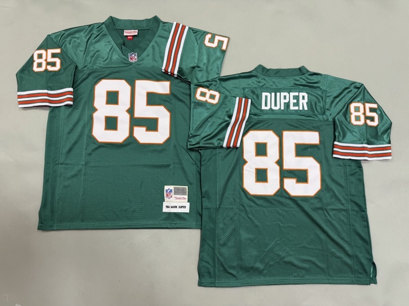 Men 2025 Miami Dolphins #85 Duper green Throwback Limited NFL Jersey style 001